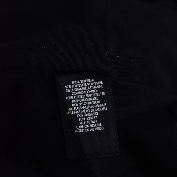 Alice + Olivia Inka Metallic Polka Dot Dress Black Silver Glitter Sz 8 Cocktail - Picture 9 of 9